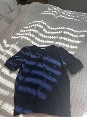 J. Crew Navy Short Sleeve Henley Tee